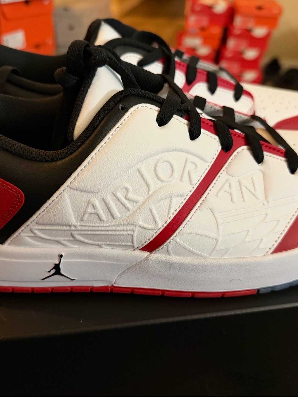 Jordan Men’s Low-Top Sneakers - White/Red/Black